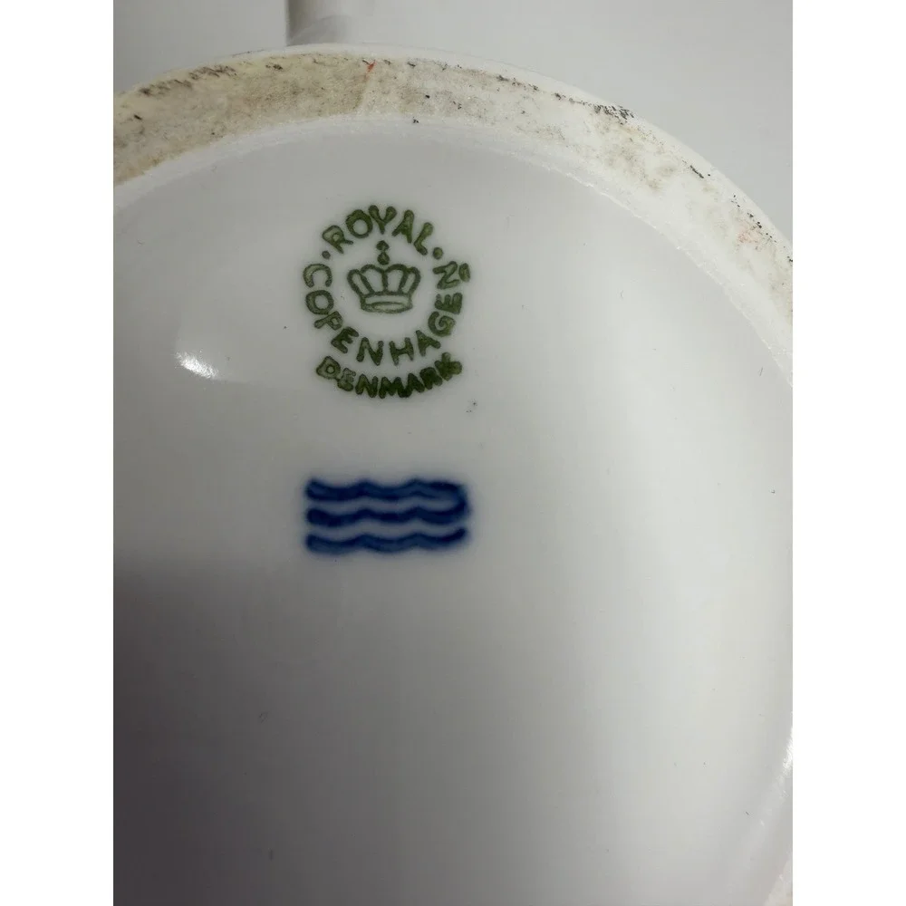 Royal Copenhagen White Half Lace Teapot Danish Porcelain Embossed Fluted Ribbed